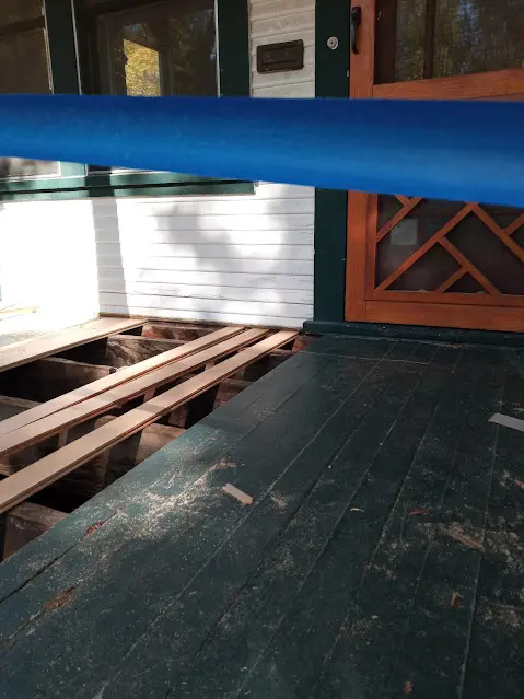 Porch repair before