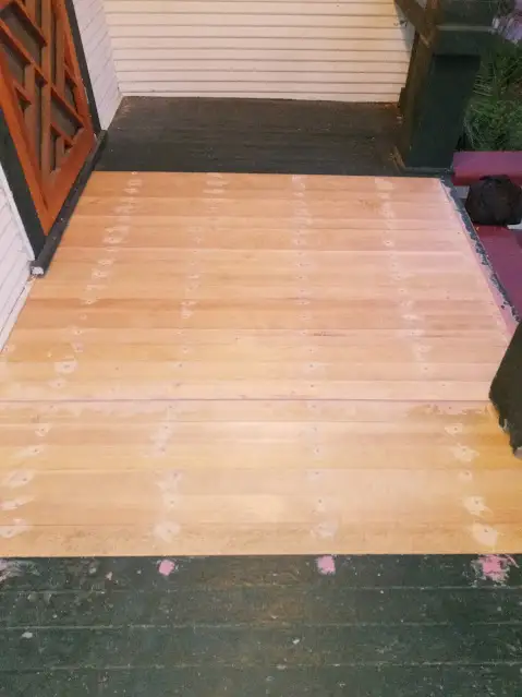 Porch repair during